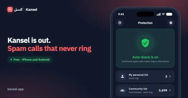 Abdullah Mansour Launches Kansel Spam Call Blocking App