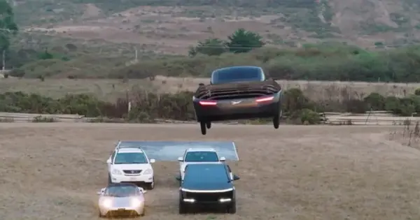 Alef Aeronautics Flies Over Tesla Roadster