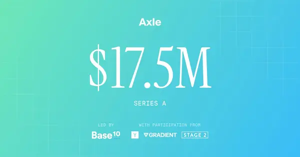 Axle Secures $17.5M Series A Led by Base10 Partners