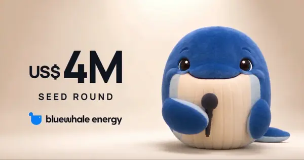 Blue Whale Energy Raises US$4 Million Seed Round